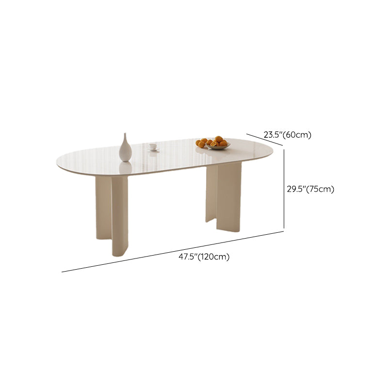 Modern Stone Dining Table with 4 Legs Dining Table for Dining Room Clearhalo 'Dining Tables & Seating' 'Dining Tables' 'dining_table' 'furn' 'furn_dining_table' 'Furniture' 'Kitchen & Dining Furniture' 6633793