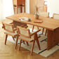 Modern Pine Wood Dining Table with Double Pedestal Base Table for Dining Room