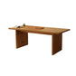 Modern Pine Wood Dining Table with Double Pedestal Base Table for Dining Room