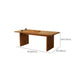 Modern Pine Wood Dining Table with Double Pedestal Base Table for Dining Room