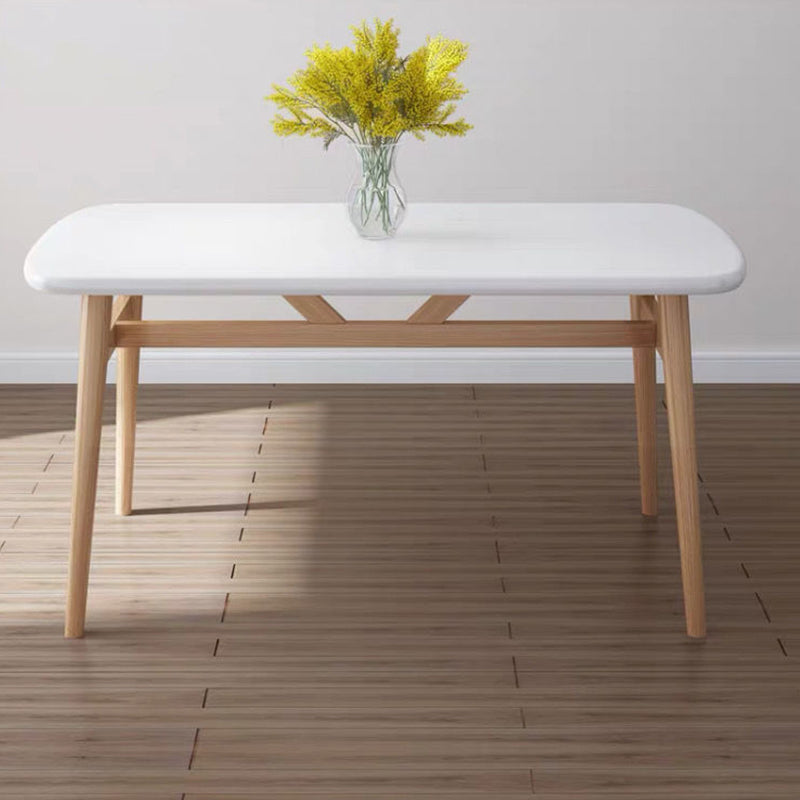 Nordic Style Dining Table Rectangle Dining Table for Home Use White Without Chairs Clearhalo 'Dining Tables & Seating' 'Dining Tables' 'dining_table' 'furn' 'furn_dining_table' 'Furniture' 'Kitchen & Dining Furniture' 6633830