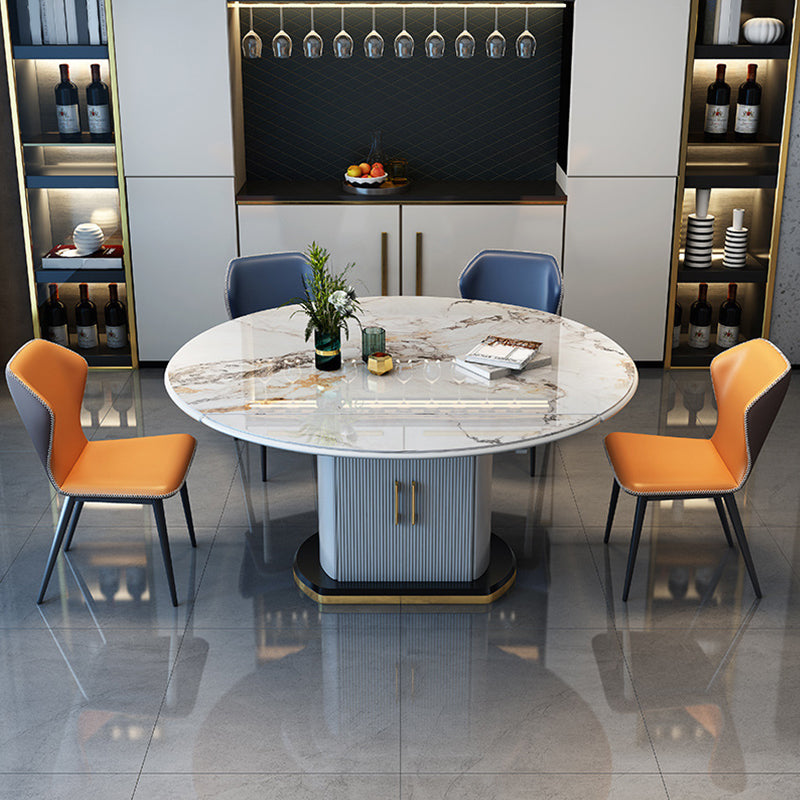 Modern Stone Dining Table with Storage Table for Dining Room