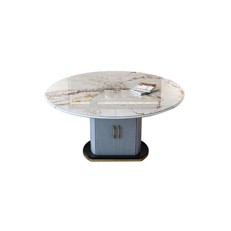 Modern Stone Dining Table with Storage Table for Dining Room