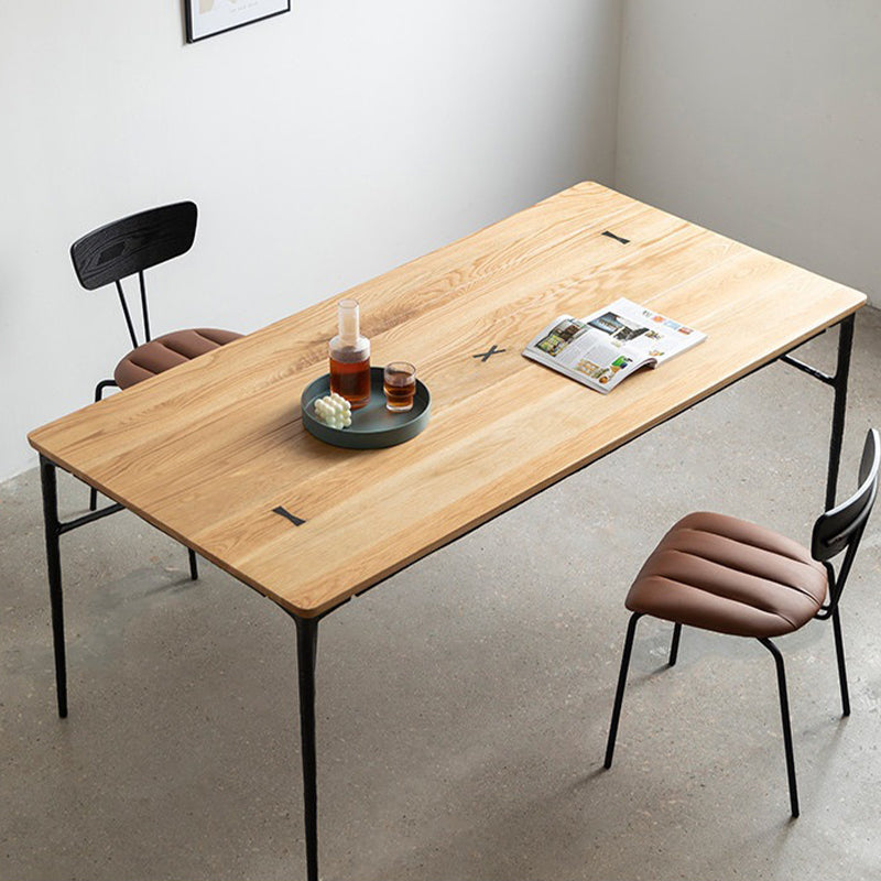 Modern Wood Rectangle Dining Table with 4 Legs Table for Dining Room 70.9"L x 31.5"W x 29.5"H Without Chairs Clearhalo 'Dining Tables & Seating' 'Dining Tables' 'dining_table' 'furn' 'furn_dining_table' 'Furniture' 'Kitchen & Dining Furniture' 6633870