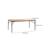 Modern Wood Rectangle Dining Table with 4 Legs Table for Dining Room Clearhalo 'Dining Tables & Seating' 'Dining Tables' 'dining_table' 'furn' 'furn_dining_table' 'Furniture' 'Kitchen & Dining Furniture' 6633888