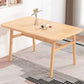 Mesa de comedor rectangular de madera de estilo nórdico con patas de metal