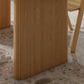 Modern Pine Wood Dining Table with Double Pedestal Ellipse Table for Dining Room