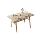 Nordic Wood Dining Table Dining Rectangle Table with Metal Legs Natural Without Chairs Clearhalo 'Dining Tables & Seating' 'Dining Tables' 'dining_table' 'furn' 'furn_dining_table' 'Furniture' 'Kitchen & Dining Furniture' 6633917