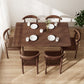 Nordic Wood Dining Table Dining Rectangle Table with Metal Legs Walnut 47.2"L x 31.5"W x 29.5"H Without Chairs Clearhalo 'Dining Tables & Seating' 'Dining Tables' 'dining_table' 'furn' 'furn_dining_table' 'Furniture' 'Kitchen & Dining Furniture' 6633919