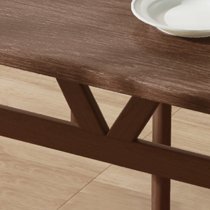 Nordic Wood Dining Table Dining Rectangle Table with Metal Legs Clearhalo 'Dining Tables & Seating' 'Dining Tables' 'dining_table' 'furn' 'furn_dining_table' 'Furniture' 'Kitchen & Dining Furniture' 6633924