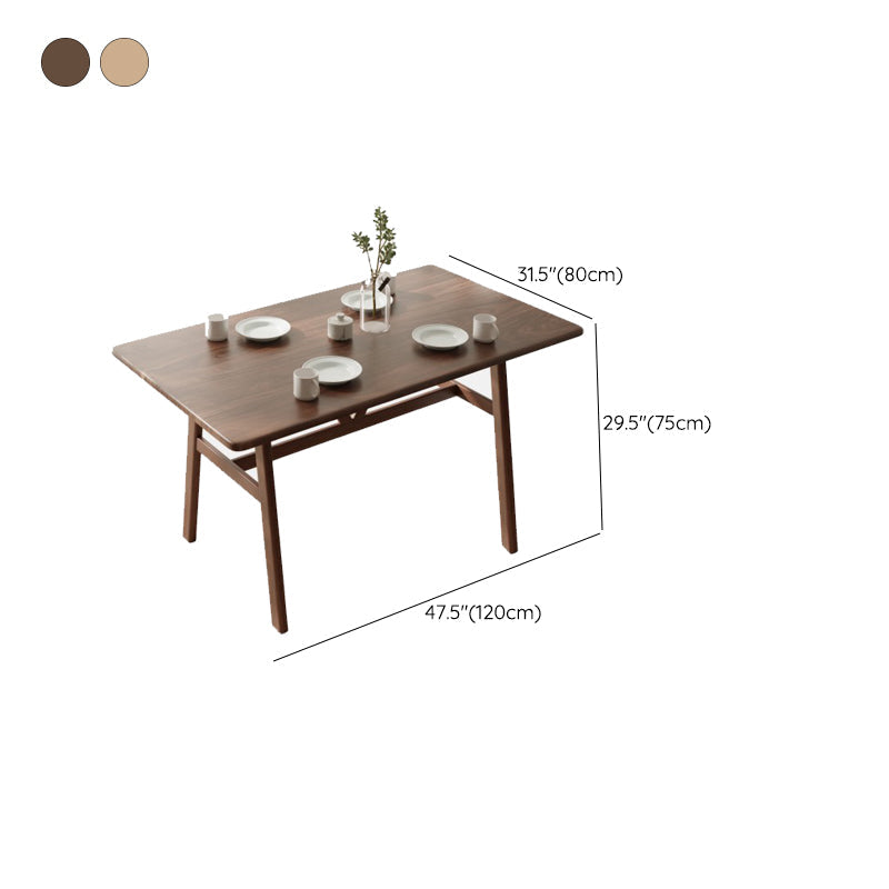 Nordic Wood Dining Table Dining Rectangle Table with Metal Legs Clearhalo 'Dining Tables & Seating' 'Dining Tables' 'dining_table' 'furn' 'furn_dining_table' 'Furniture' 'Kitchen & Dining Furniture' 6633928