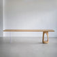 Industrial Wood Dining Table with Double Pedestal Base Table for Dining Room