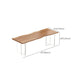 Industrial Wood Dining Table with Double Pedestal Base Table for Dining Room