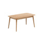 Table à manger en bois Nordic Glam Table rectangulaire à manger avec pieds en bois