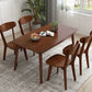 Table à manger en bois Nordic Glam Table rectangulaire à manger avec pieds en bois