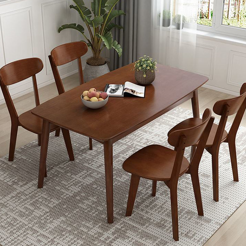Table à manger en bois Nordic Glam Table rectangulaire à manger avec pieds en bois