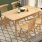 Table à manger en bois Nordic Glam Table rectangulaire à manger avec pieds en bois