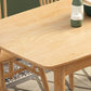 Table à manger en bois Nordic Glam Table rectangulaire à manger avec pieds en bois