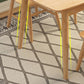 Table à manger en bois Nordic Glam Table rectangulaire à manger avec pieds en bois