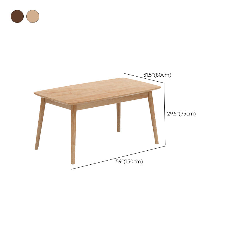 Table à manger en bois Nordic Glam Table rectangulaire à manger avec pieds en bois