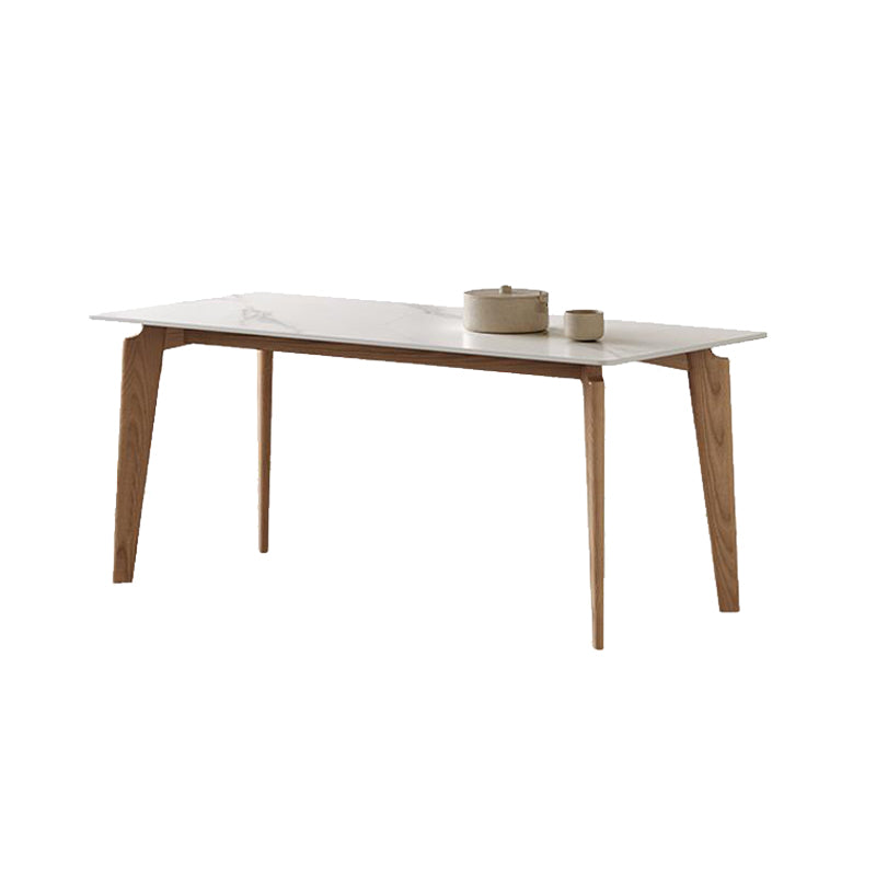 Medieval Rectangle Dining Table Sintered Stone Table with Wooden Legs Clearhalo 'Dining Tables & Seating' 'Dining Tables' 'dining_table' 'furn' 'furn_dining_table' 'Furniture' 'Kitchen & Dining Furniture' 6634003