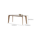 Medieval Rectangle Dining Table Sintered Stone Table with Wooden Legs Clearhalo 'Dining Tables & Seating' 'Dining Tables' 'dining_table' 'furn' 'furn_dining_table' 'Furniture' 'Kitchen & Dining Furniture' 6634009