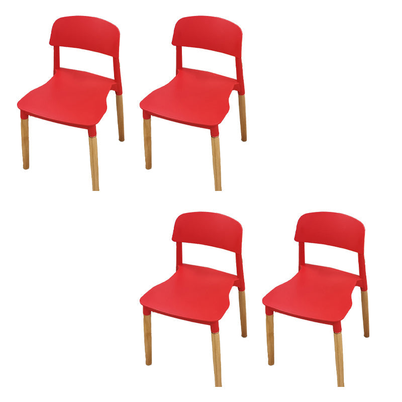 Chaise latéral de jambes en bois massif