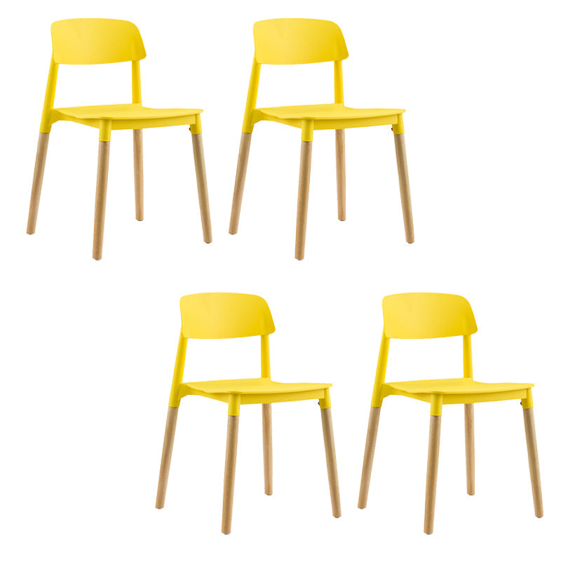 Chaise latéral de jambes en bois massif