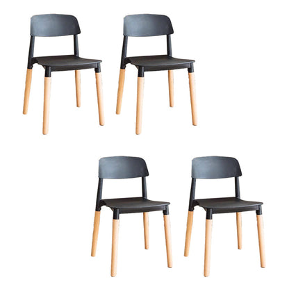 Chaise latéral de jambes en bois massif