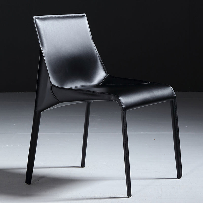 PU Leather Industrial Dining Chairs Kitchen Indoor Parsons Chair Clearhalo 'Dining Chairs' 'Dining Tables & Seating' 'dining_chair' 'furn' 'furn_dining_chair' 'Furniture' 'Kitchen & Dining Furniture' 6634063