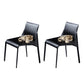 PU Leather Industrial Dining Chairs Kitchen Indoor Parsons Chair Black 2 Piece Set Clearhalo 'Dining Chairs' 'Dining Tables & Seating' 'dining_chair' 'furn' 'furn_dining_chair' 'Furniture' 'Kitchen & Dining Furniture' 6634067