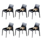 PU Leather Industrial Dining Chairs Kitchen Indoor Parsons Chair Black 6 Piece Set Clearhalo 'Dining Chairs' 'Dining Tables & Seating' 'dining_chair' 'furn' 'furn_dining_chair' 'Furniture' 'Kitchen & Dining Furniture' 6634071