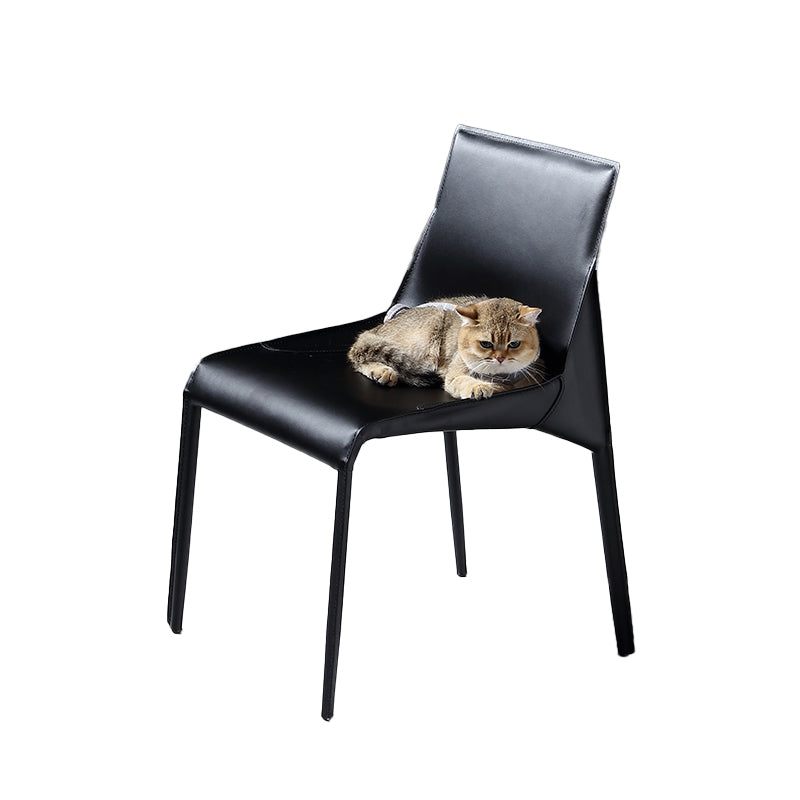 PU Leather Industrial Dining Chairs Kitchen Indoor Parsons Chair Clearhalo 'Dining Chairs' 'Dining Tables & Seating' 'dining_chair' 'furn' 'furn_dining_chair' 'Furniture' 'Kitchen & Dining Furniture' 6634074