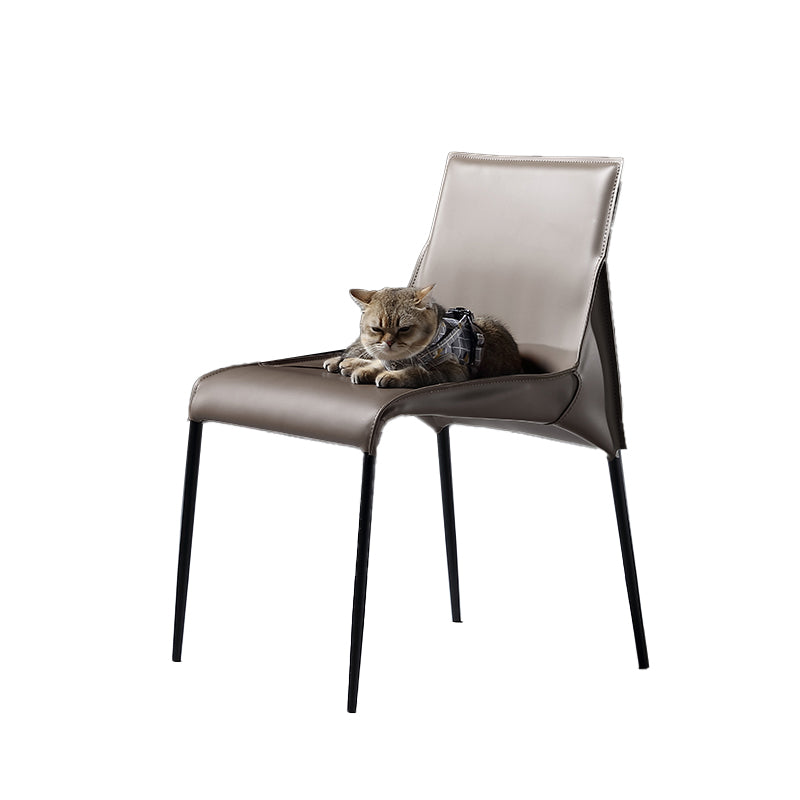 PU Leather Industrial Dining Chairs Kitchen Indoor Parsons Chair Clearhalo 'Dining Chairs' 'Dining Tables & Seating' 'dining_chair' 'furn' 'furn_dining_chair' 'Furniture' 'Kitchen & Dining Furniture' 6634075