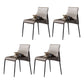 PU Leather Industrial Dining Chairs Kitchen Indoor Parsons Chair Grey 4 Piece Set Clearhalo 'Dining Chairs' 'Dining Tables & Seating' 'dining_chair' 'furn' 'furn_dining_chair' 'Furniture' 'Kitchen & Dining Furniture' 6634077