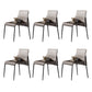 PU Leather Industrial Dining Chairs Kitchen Indoor Parsons Chair Grey 6 Piece Set Clearhalo 'Dining Chairs' 'Dining Tables & Seating' 'dining_chair' 'furn' 'furn_dining_chair' 'Furniture' 'Kitchen & Dining Furniture' 6634078