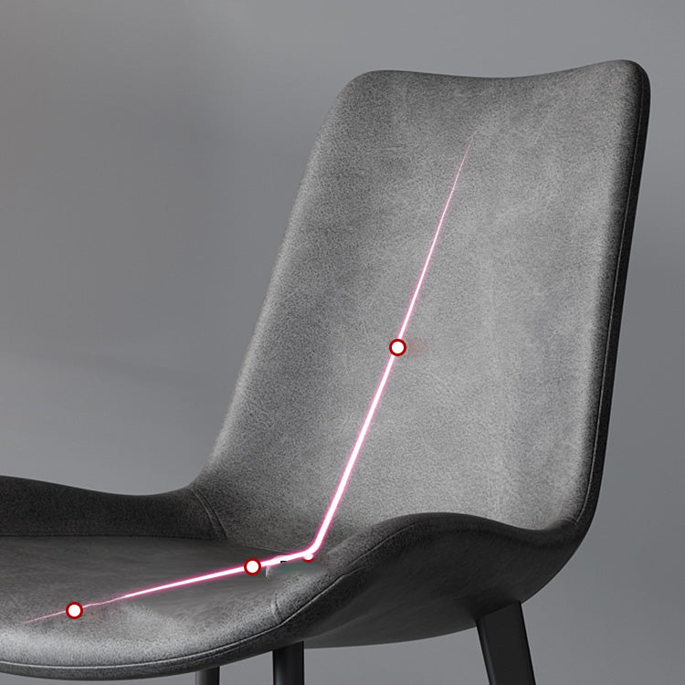 Sedie da pranzo in cucina contemporanea sedie laterali in fico con gambe nere