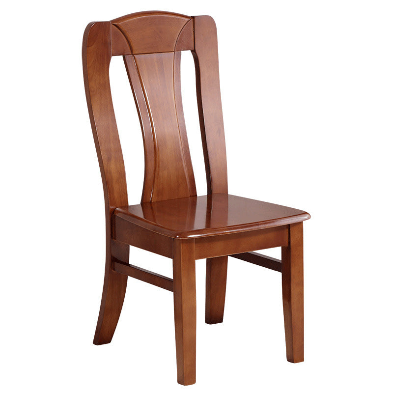 Rubber Wood Kitchen Dining Side Chair Contemporary Slat Back Side Chair Clearhalo 'Dining Chairs' 'Dining Tables & Seating' 'dining_chair' 'furn' 'furn_dining_chair' 'Furniture' 'Kitchen & Dining Furniture' 6634105