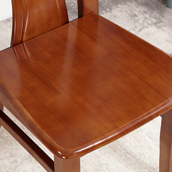 Rubber Wood Kitchen Dining Side Chair Contemporary Slat Back Side Chair Clearhalo 'Dining Chairs' 'Dining Tables & Seating' 'dining_chair' 'furn' 'furn_dining_chair' 'Furniture' 'Kitchen & Dining Furniture' 6634109