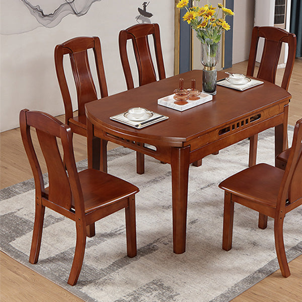 Rubber Wood Kitchen Dining Side Chair Contemporary Slat Back Side Chair Clearhalo 'Dining Chairs' 'Dining Tables & Seating' 'dining_chair' 'furn' 'furn_dining_chair' 'Furniture' 'Kitchen & Dining Furniture' 6634116