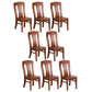 Rubber Wood Kitchen Dining Side Chair Contemporary Slat Back Side Chair Walnut 8 Piece Set Clearhalo 'Dining Chairs' 'Dining Tables & Seating' 'dining_chair' 'furn' 'furn_dining_chair' 'Furniture' 'Kitchen & Dining Furniture' 6634119