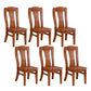 Rubber Wood Kitchen Dining Side Chair Contemporary Slat Back Side Chair Brown 6 Piece Set Clearhalo 'Dining Chairs' 'Dining Tables & Seating' 'dining_chair' 'furn' 'furn_dining_chair' 'Furniture' 'Kitchen & Dining Furniture' 6634122