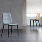 Upholstered Armless Dining Chairs Industrial Metal Legs Side Chair