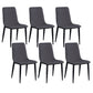 Upholstered Armless Dining Chairs Industrial Metal Legs Side Chair