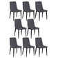 Upholstered Armless Dining Chairs Industrial Metal Legs Side Chair