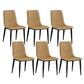 Upholstered Armless Dining Chairs Industrial Metal Legs Side Chair