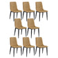 Upholstered Armless Dining Chairs Industrial Metal Legs Side Chair