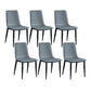 Upholstered Armless Dining Chairs Industrial Metal Legs Side Chair