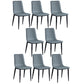 Upholstered Armless Dining Chairs Industrial Metal Legs Side Chair
