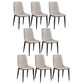Upholstered Armless Dining Chairs Industrial Metal Legs Side Chair